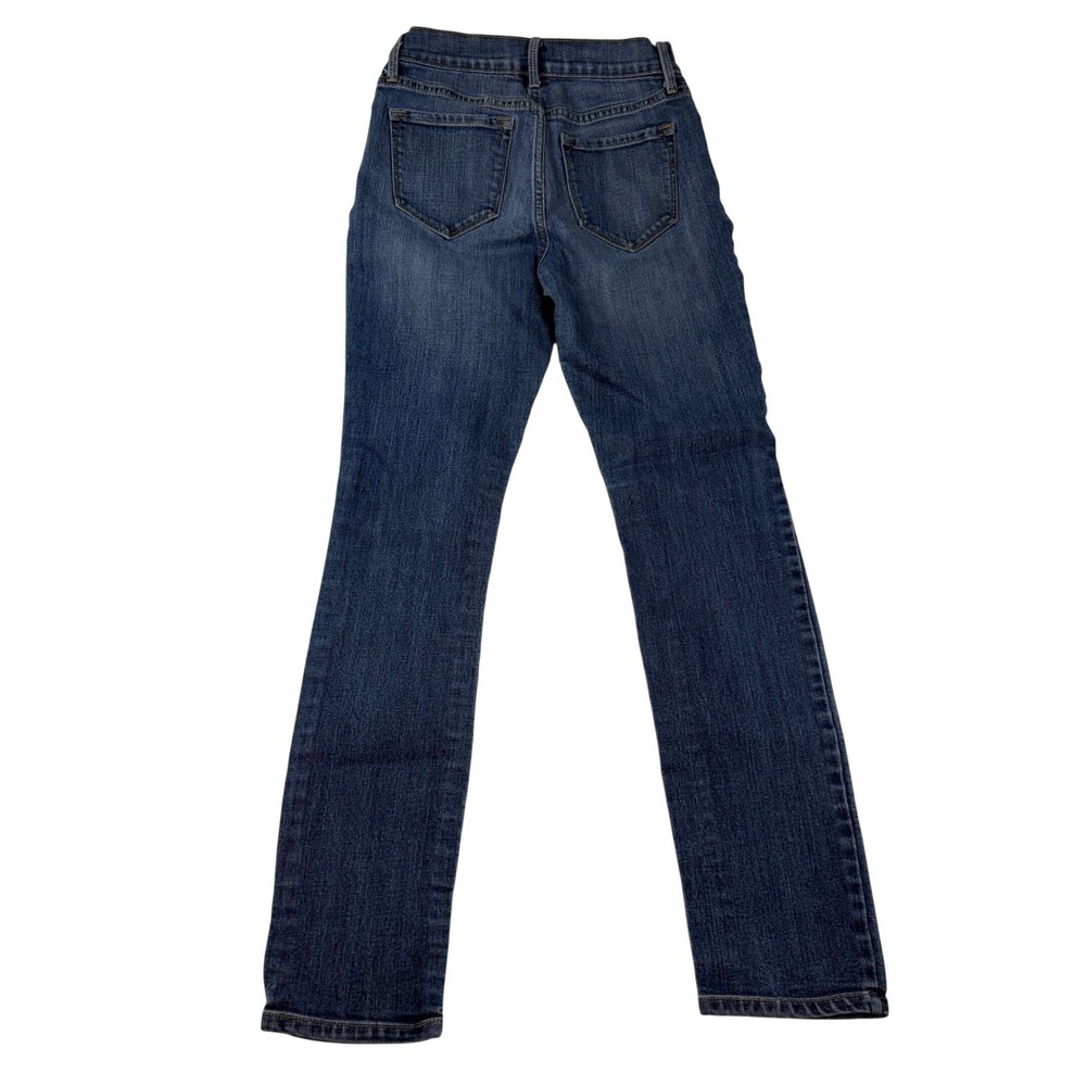 Old Navy Straight Leg Jeans Womens 00 Regular Medium‎ Wash Blue Stretch Denim